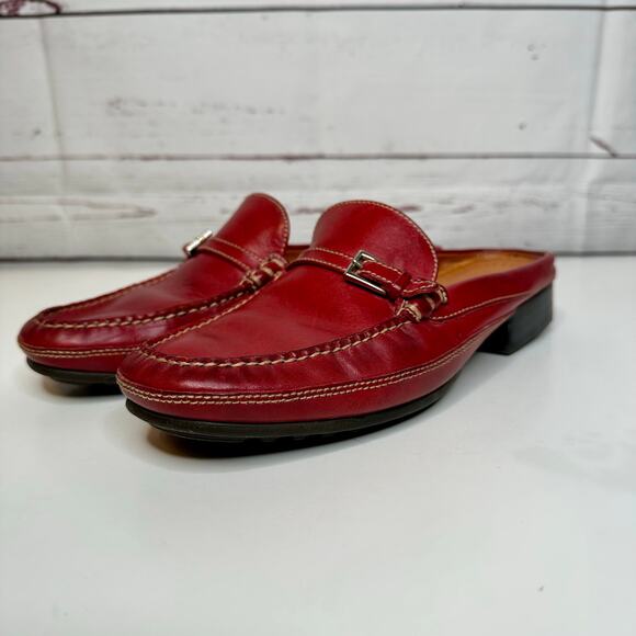 Cole Haan Country Red Leather Slip On Loafers size 8 - Picture 4 of 8